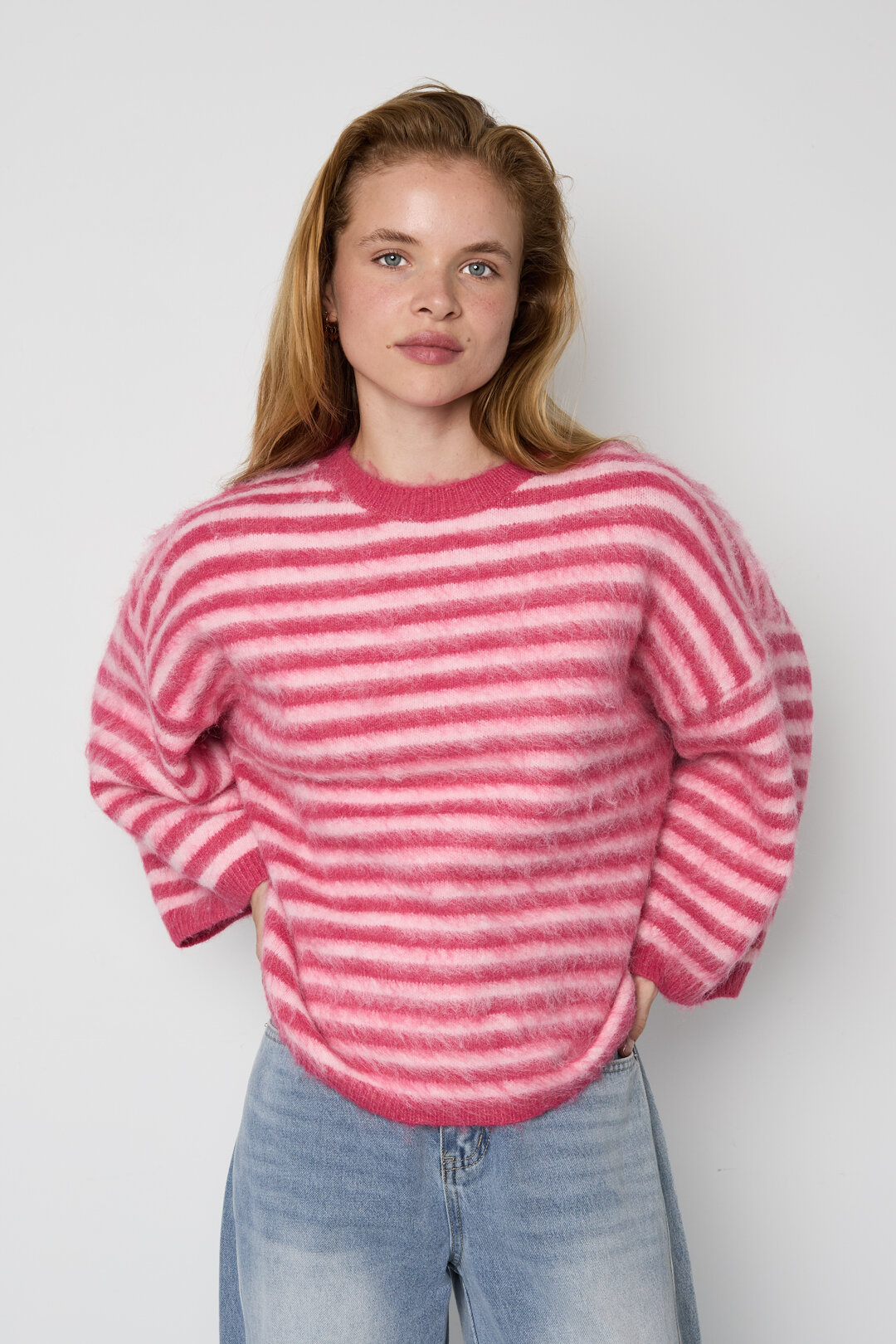 Polyester Fiber (Polyester) Knit Sweaters Stripes Casual Fall/Winter  Clothes Picture6