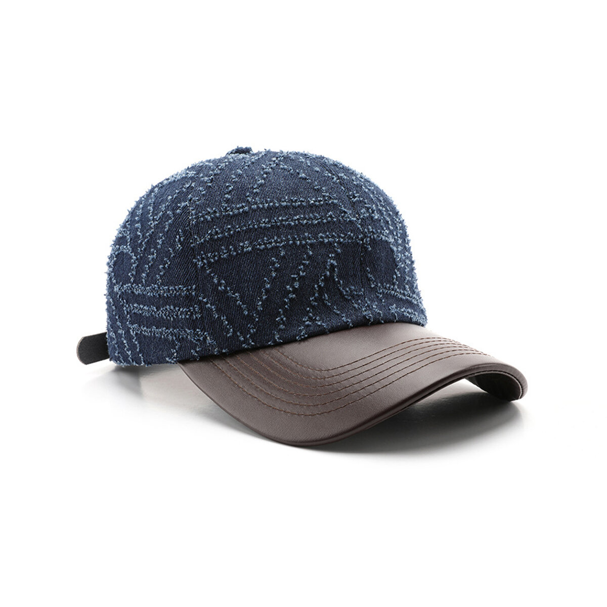 Mixed Color Denim Fabric Baseball Cap
