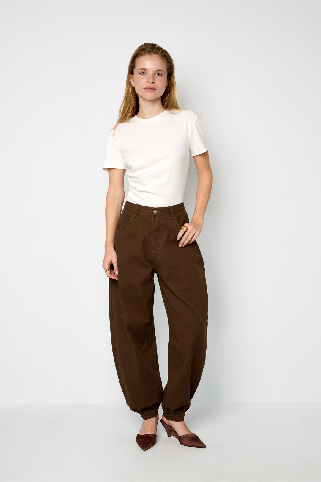 Balloon Jeans With Button End h5 Picture6