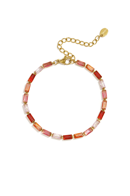 Braccialetti rettangolari in acciaio inossidabile con perline, semplici, per tutti i giorni, della serie Simple, gioielli da donna.