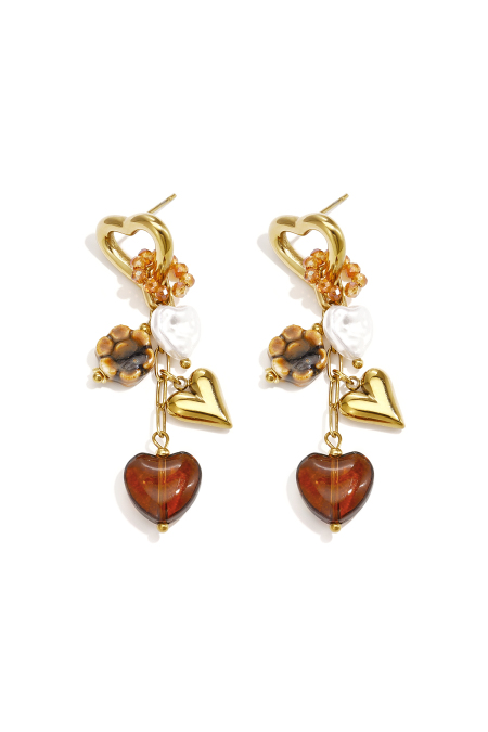 Orecchini Pendenti A Forma Di Cuore In Acciaio Inossidabile, Eleganti E Lussuosi, Per Tutti I Giorni, Gioielli Da Donna.