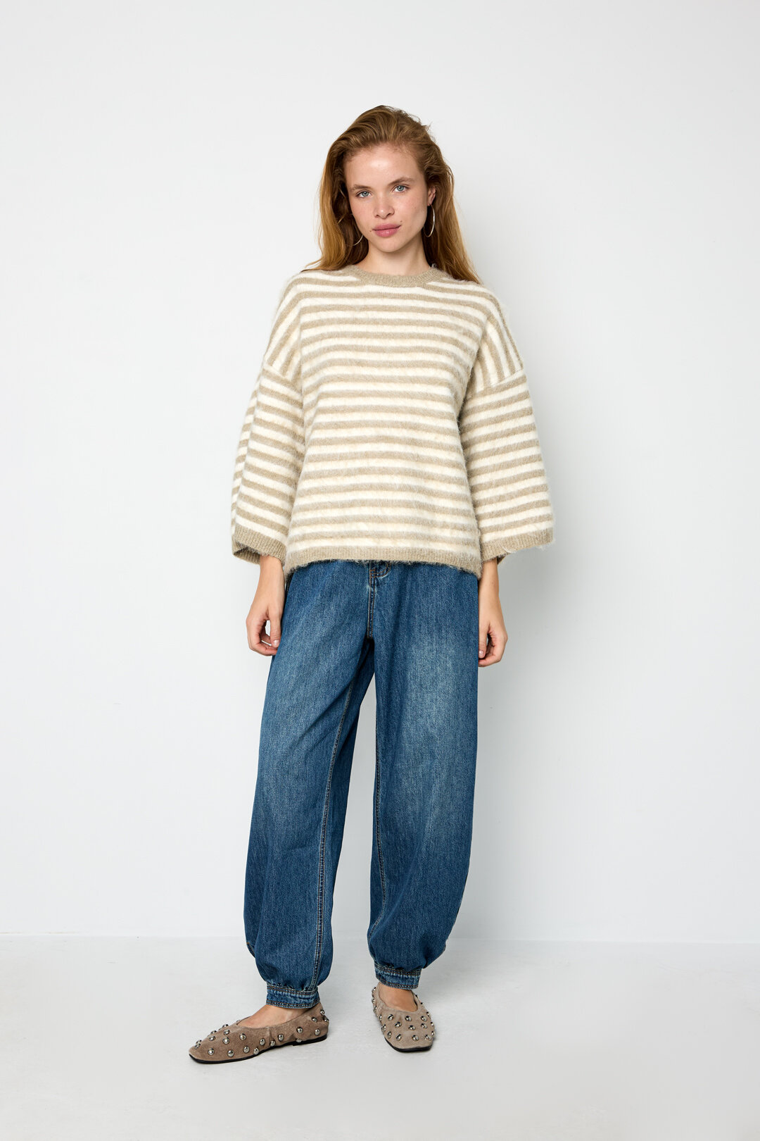 Polyester Fiber (Polyester) Knit Sweaters Stripes Casual Fall/Winter  Clothes Picture4