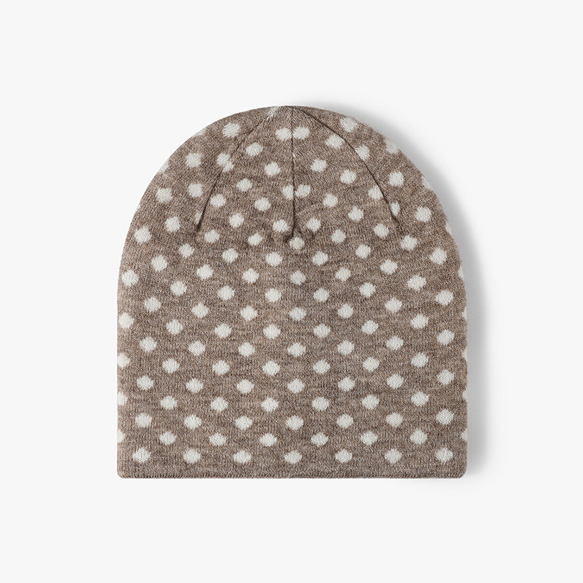 Simple Series Polka Dots Wool Polyester Blend Women's Knitted Beanie