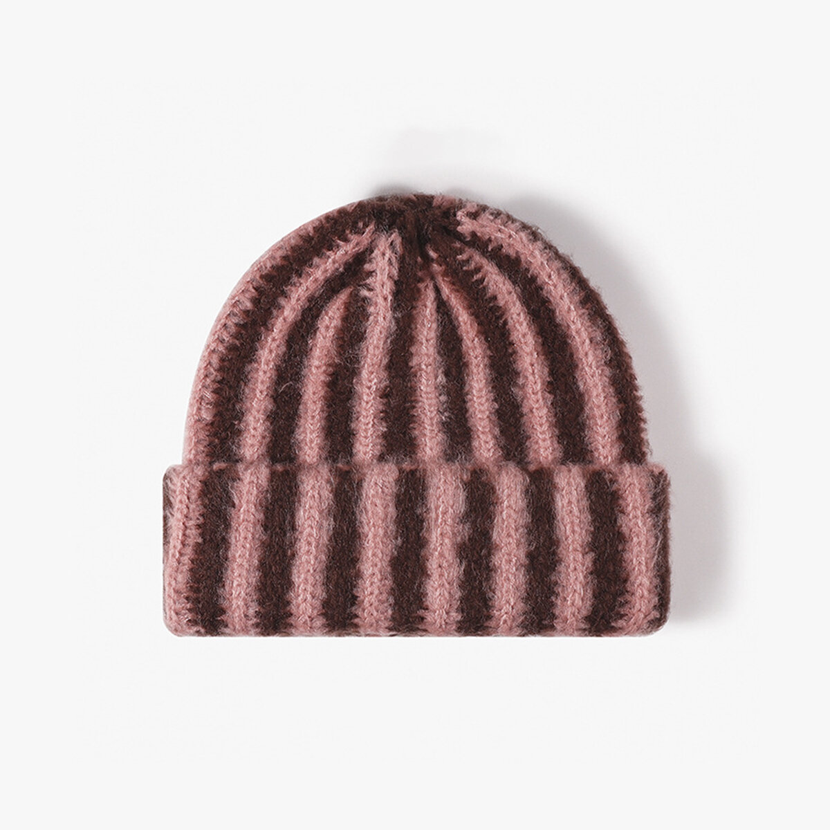 Casual Stripe Mixed Color Polyester Women's Knitted Beanie