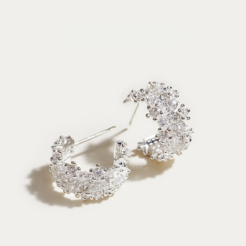 Luxe Serie Elegante Oorbellen Met Onregelmatige Vorm In Koper-Goudkleur Voor Dames h5Afbeelding4
