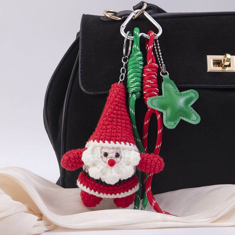 Simple Series Cute Twist Christmas Mixed Color Woven Polyester Bag Charms