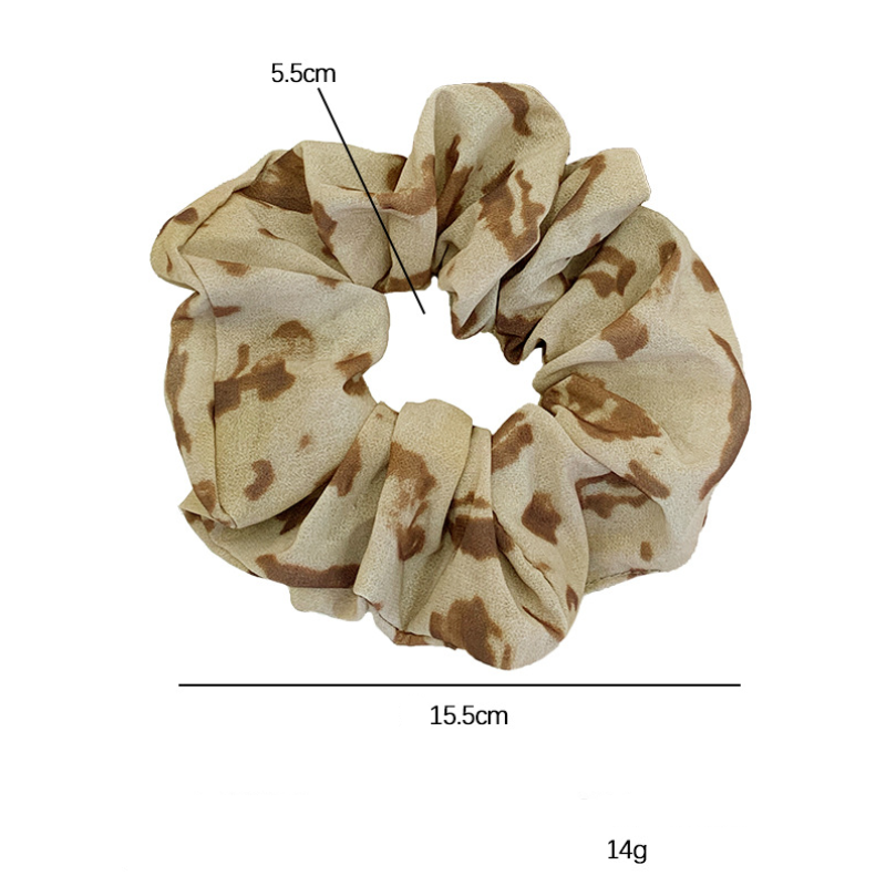 Simple Series Casual Heart Leopard Print Plaid Polka Dots Paisley Pattern Fabric Scrunchies h5Picture4