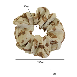 Simple Series Casual Heart Leopard Print Plaid Polka Dots Paisley Pattern Fabric Scrunchies h5 Picture4