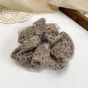 Simple Series Retro Leopard Print Organza Scrunchies h5 Picture2