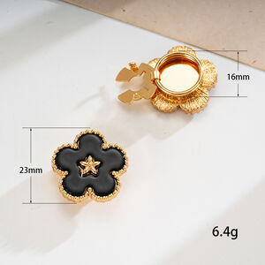 Simple Series Daily Flower Smiling Face Clover Alloy Cufflinks h5 Picture5