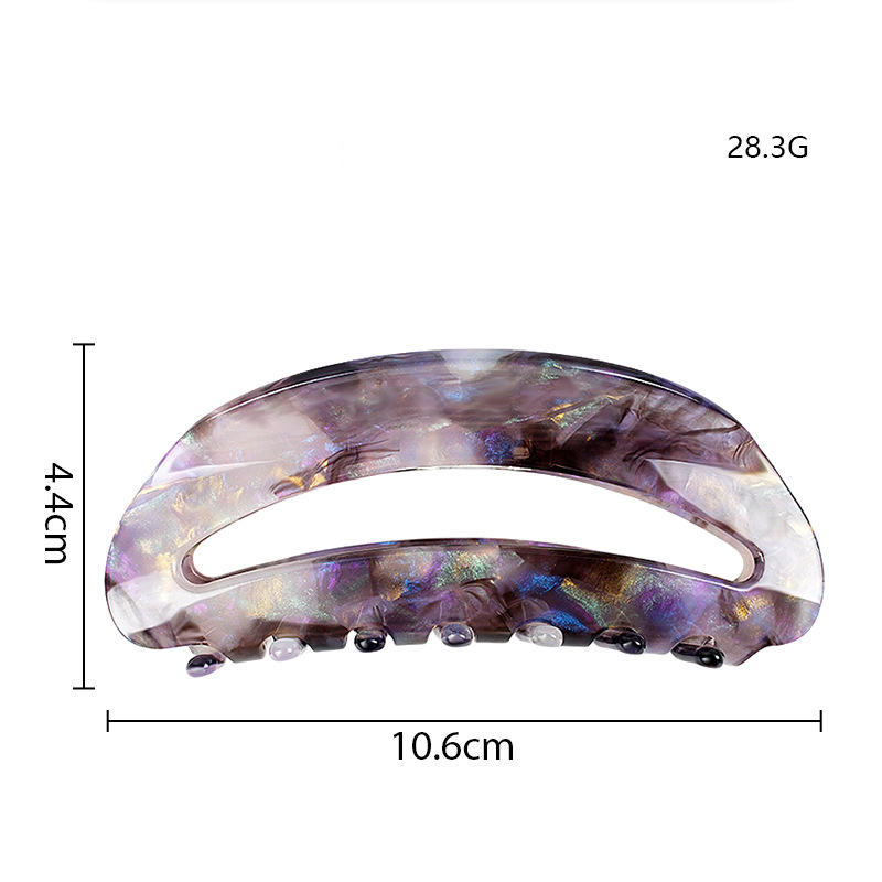 Simple Series Daily Letter Solid Color Gradient Color Acetate Hair Claws