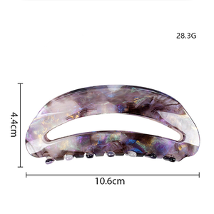 Simple Series Daily Letter Solid Color Gradient Color Acetate Hair Claws h5