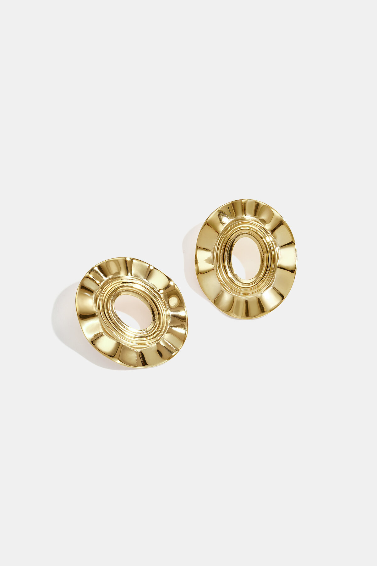 Ohrstecker aus Edelstahl, unregelmäßige Form, schlichte Alltags-Serie, Damenschmuck