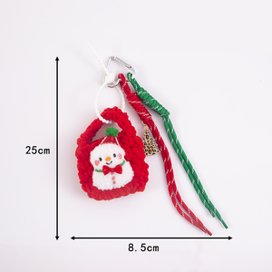 Simple Series Cute Twist Christmas Mixed Color Woven Polyester Bag Charms h5 Picture10