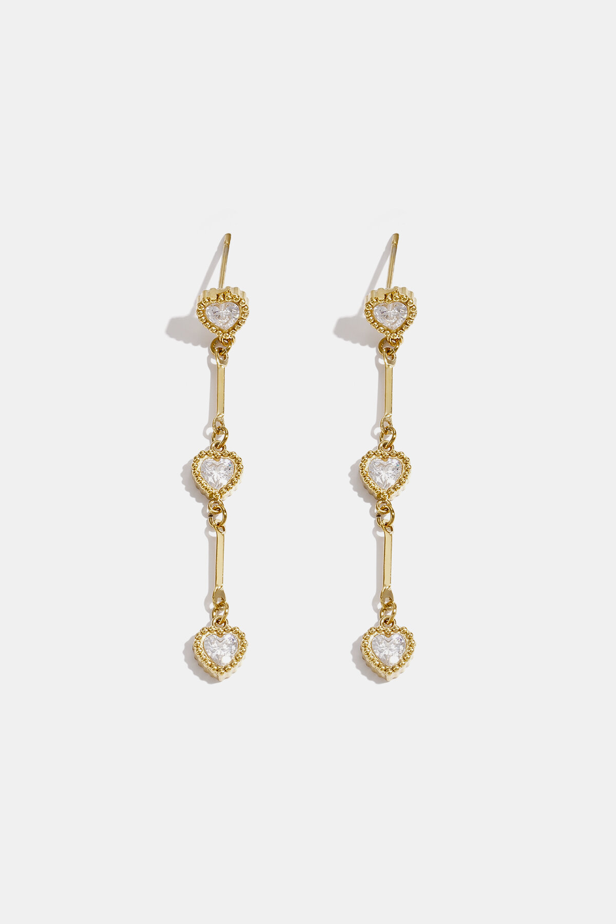 Elegante Hängeohrringe aus Edelstahl mit Kette, perfekt für festliche Anlässe und Partys. Luxuriöse Damenschmuckserie.
