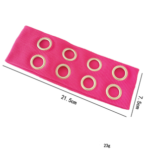 Simple Series Casual Solid Color Rivet Polyester Hair Bands h5 Picture6