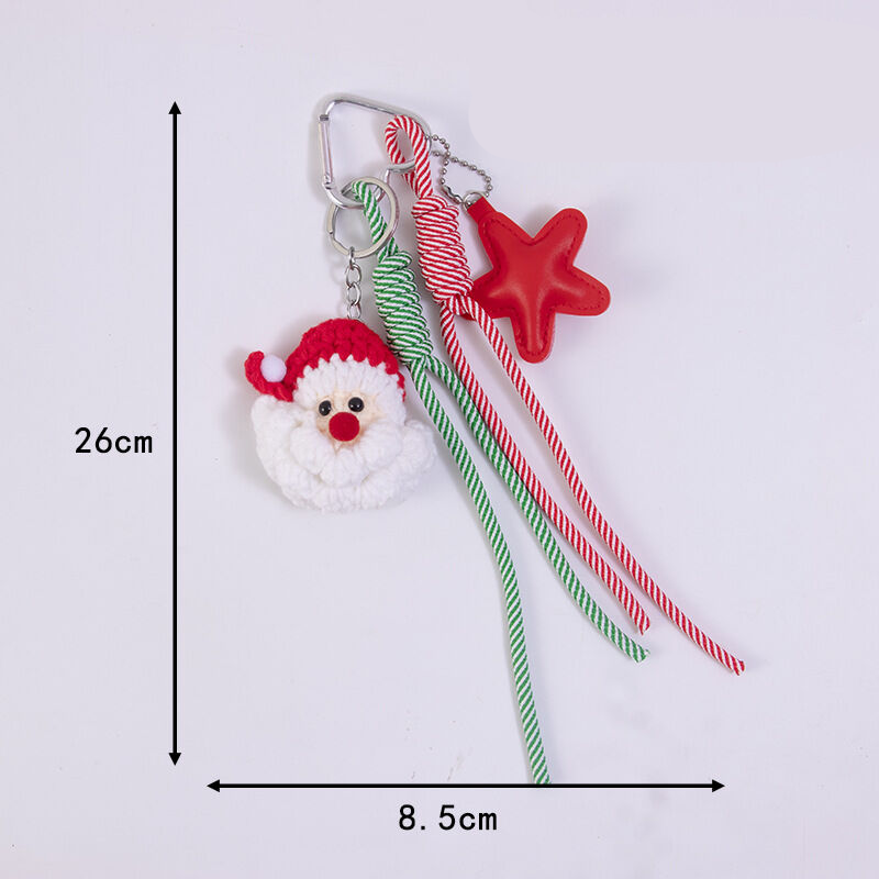Simple Series Cute Twist Christmas Mixed Color Woven Polyester Bag Charms h5Picture5