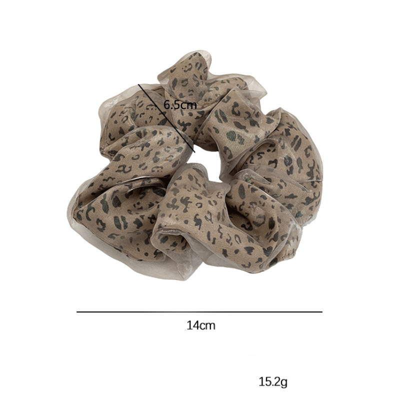 Simple Series Retro Leopard Print Organza Scrunchies h5Picture4