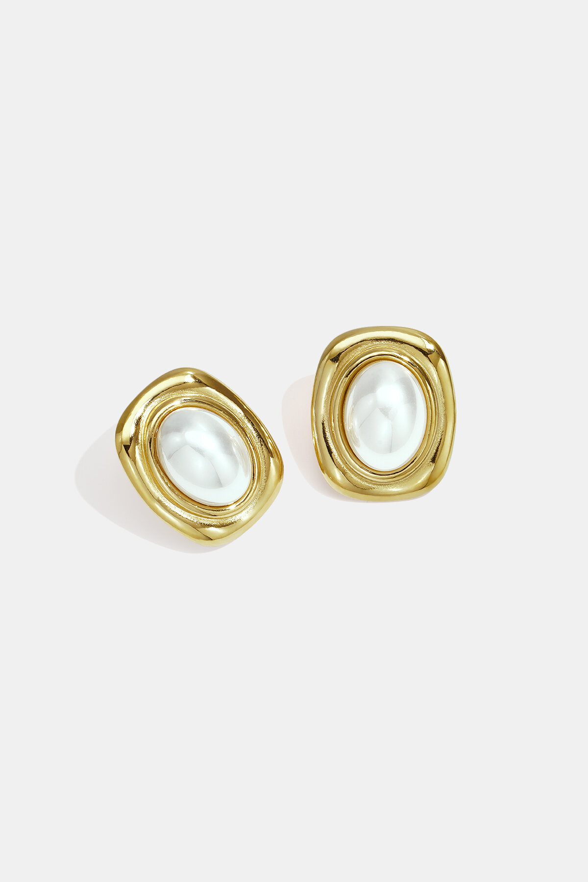 Ohrstecker aus Edelstahl, geometrische Form, schlichte Alltags-Serie, Damenschmuck