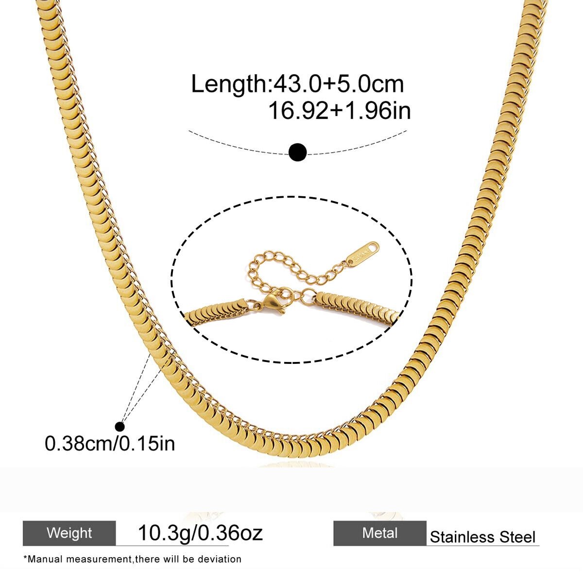Collares Con Colgante Para Mujer, De Acero Inoxidable Con Circonita, Forma Geométrica Sencilla, Resistentes Al Agua Y Color Dorado. h5 
