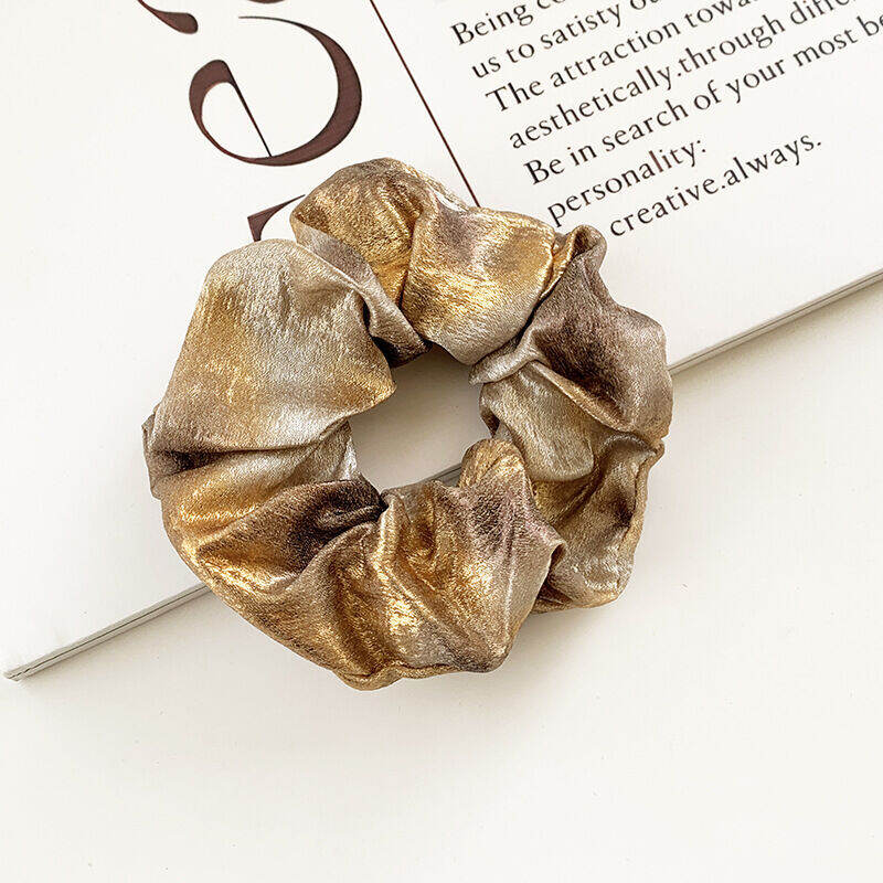 Klassieke serie retro scrunchies van polyester met gemengde kleuren en kleurverloop.