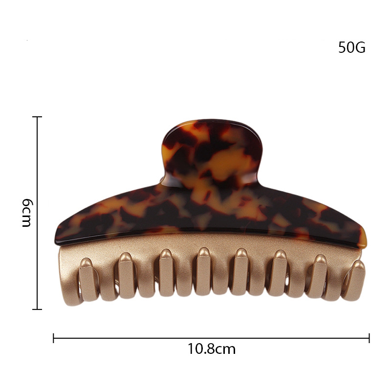 Simple Series Retro Patchwork Leopard Print Acetate Hair Claws 