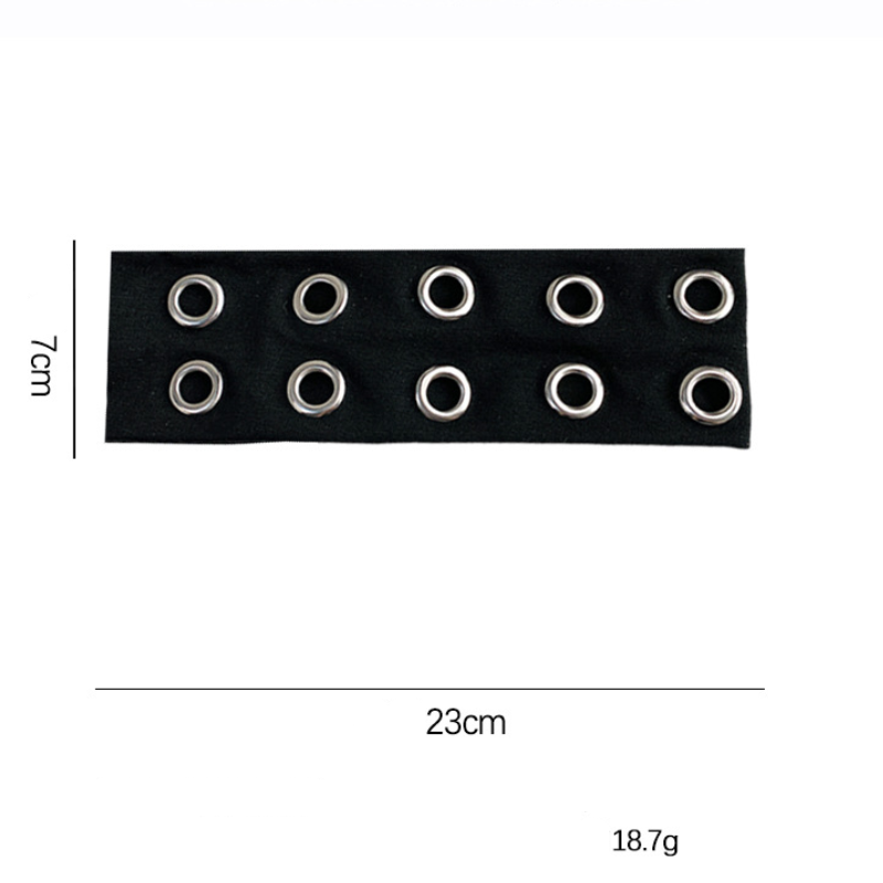 Simple Series Casual Solid Color Circle Rivet Fabric Hair Bands h5Picture6