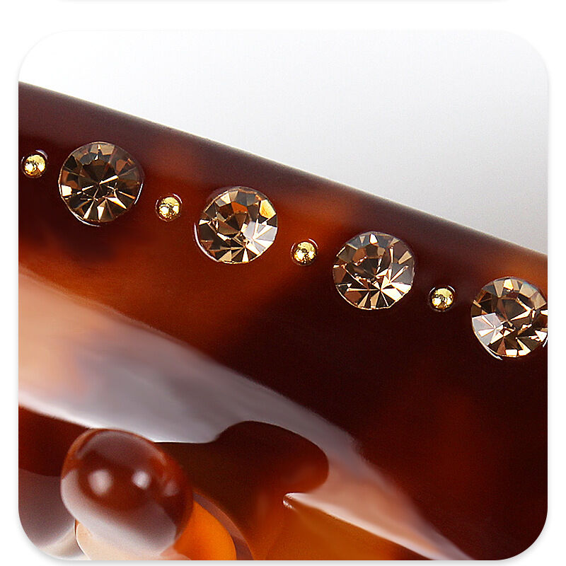 Simple Series Retro Leopard Print Acetate Rhinestone Hair Claws h5Picture5