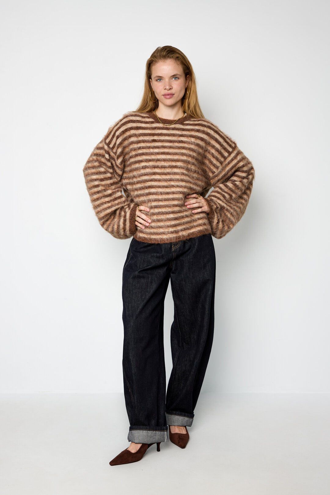 Polyester Fiber (Polyester) Knit Sweaters Stripes Fall/Winter  Clothes h5 Picture7