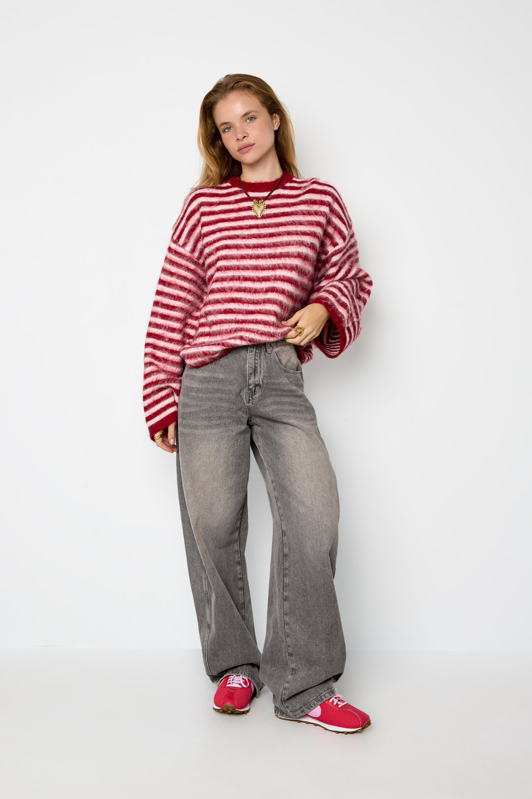 Polyester Fiber (Polyester) Knit Sweaters Stripes Fall/Winter  Clothes Picture4