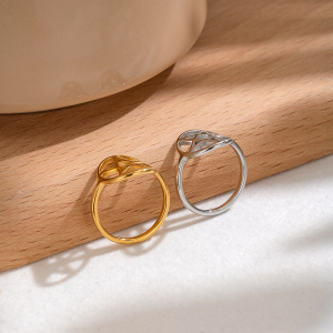 Five-Pointed Star Shape Stainless Steel Waterproof Gold Color Minimalist Rings h5 Picture4