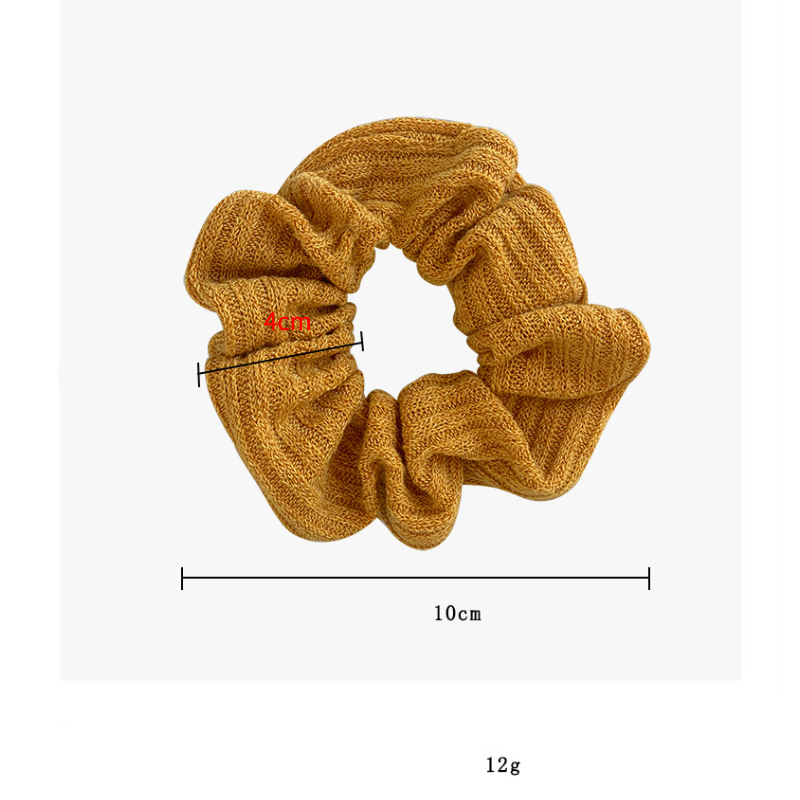 Simple Series Daily Solid Color Woven Polyester Scrunchies h5Picture6