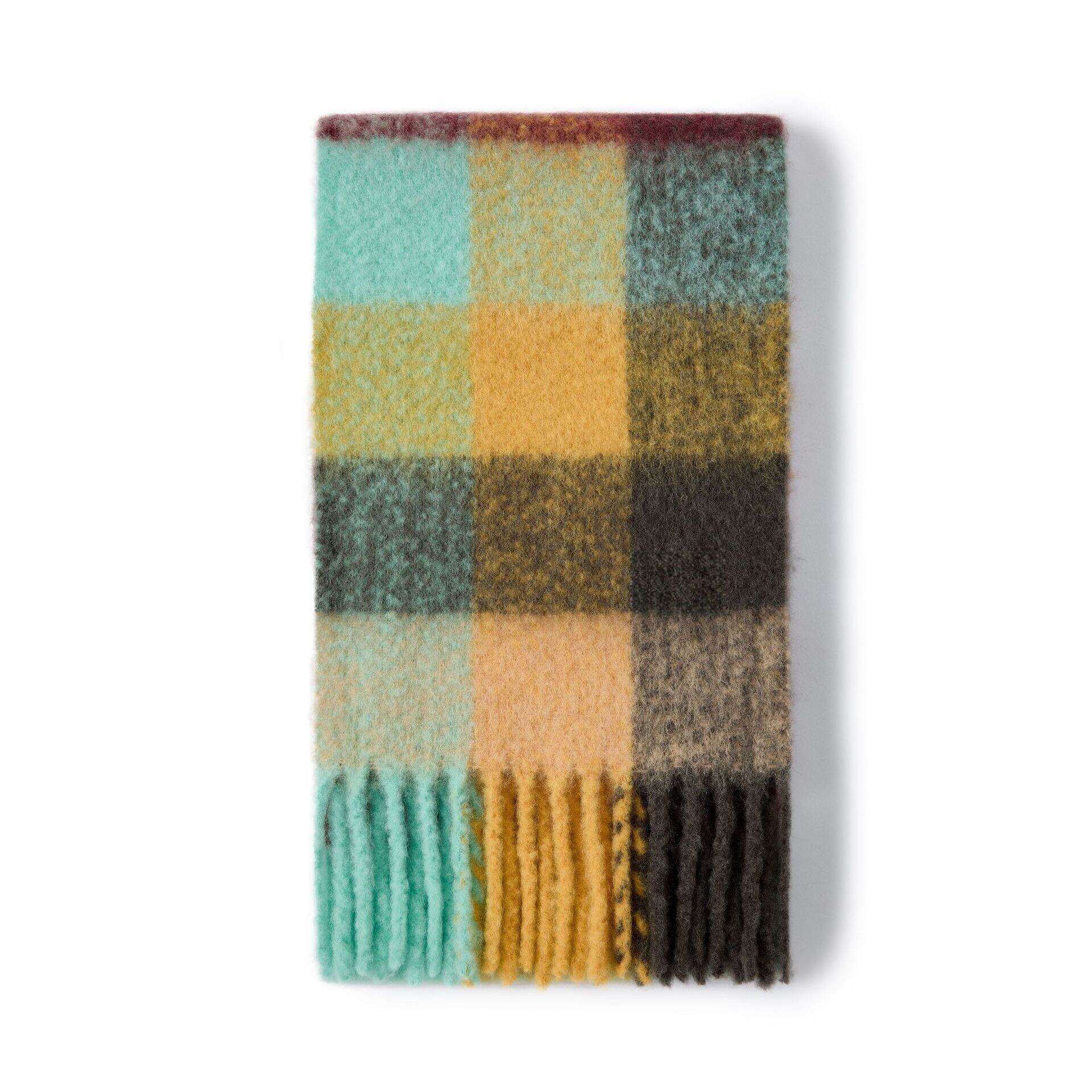 Sciarpe invernali Simple Series Sweet Plaid con nappe, in misto lana e poliestere, colori assortiti.