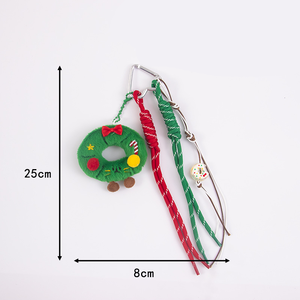 Simple Series Cute Twist Christmas Mixed Color Woven Polyester Bag Charms h5 Picture6