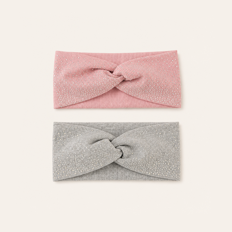 Luxe serie dagelijkse effen polyester haarbanden met strass-steentjes