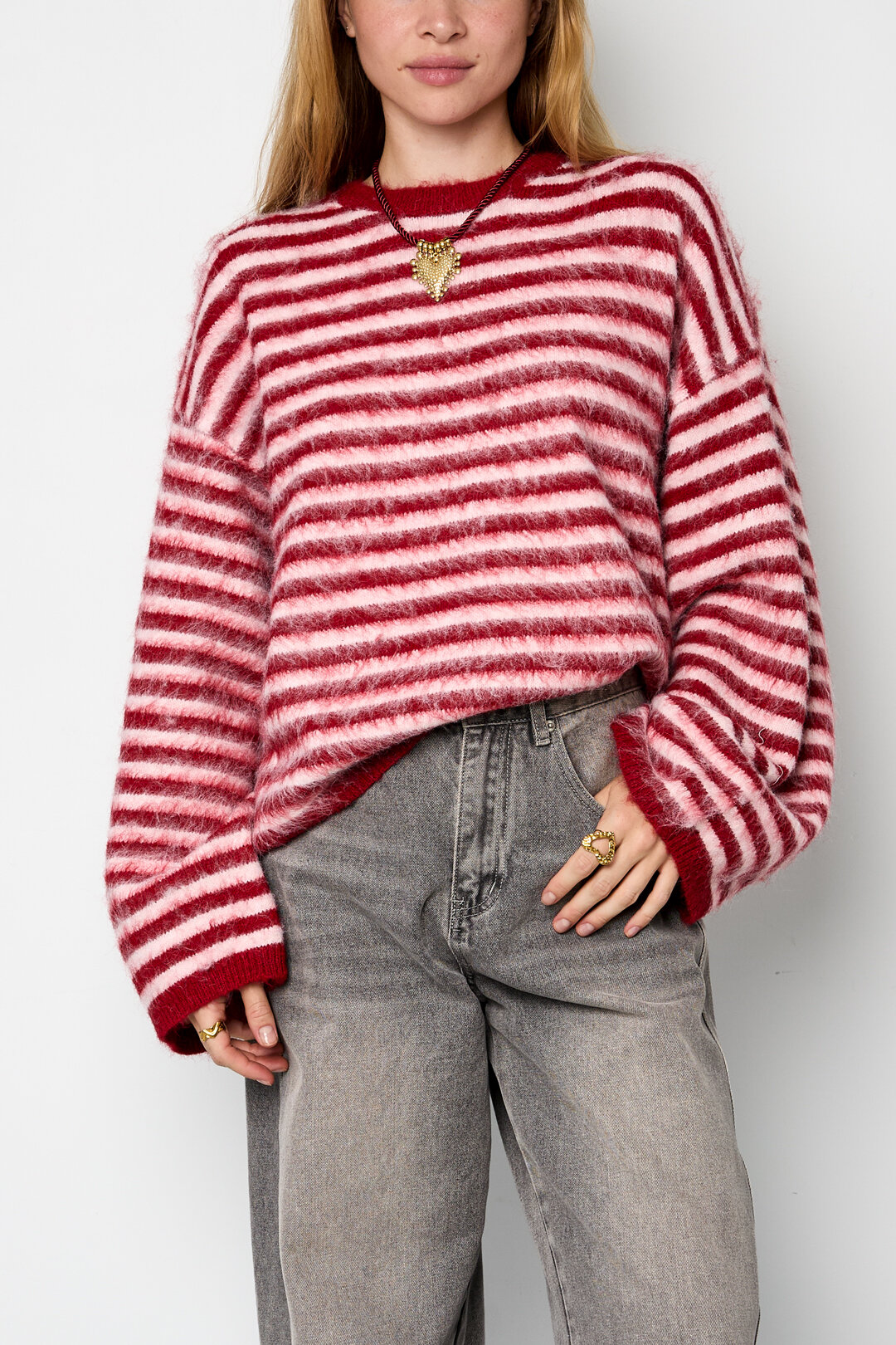 Polyester Fiber (Polyester) Knit Sweaters Stripes Fall/Winter  Clothes h5 Picture5