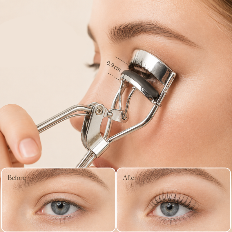 Einfache Serie Wimpernzange Aus Metall, Täglich, Einfarbig h5Bild3