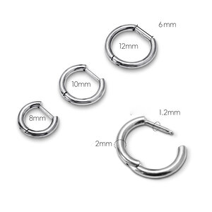 Einfache Ohrringe Aus Titanlegierung, Einfarbig, Für Damen, Piercing-Ohrringe h5