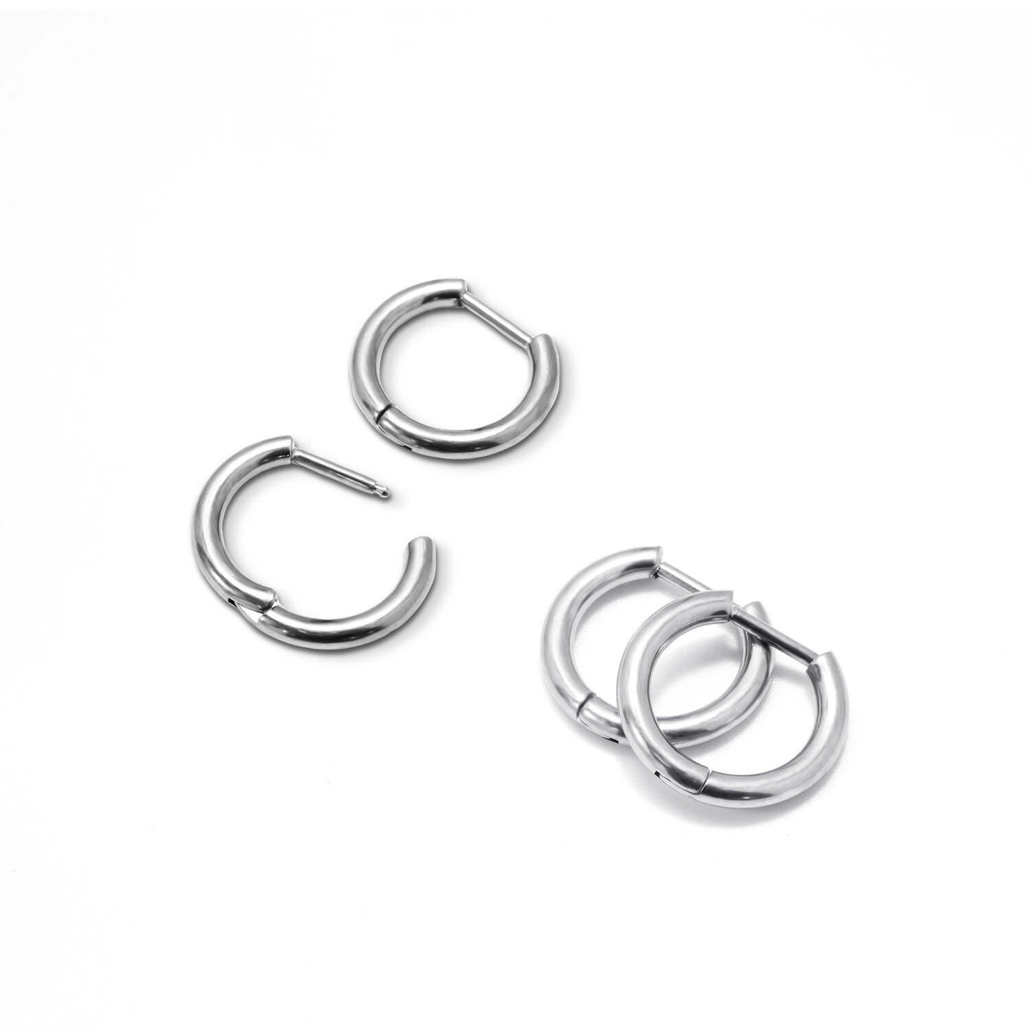 Einfache Ohrringe aus Titanlegierung, einfarbig, für Damen, Piercing-Ohrringe