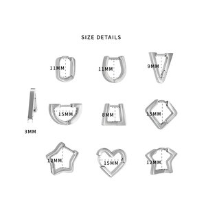Pendientes De Aro Para Mujer De Acero Inoxidable, Impermeables, Con Forma Irregular, De La Serie Simple. h5 Imagen2
