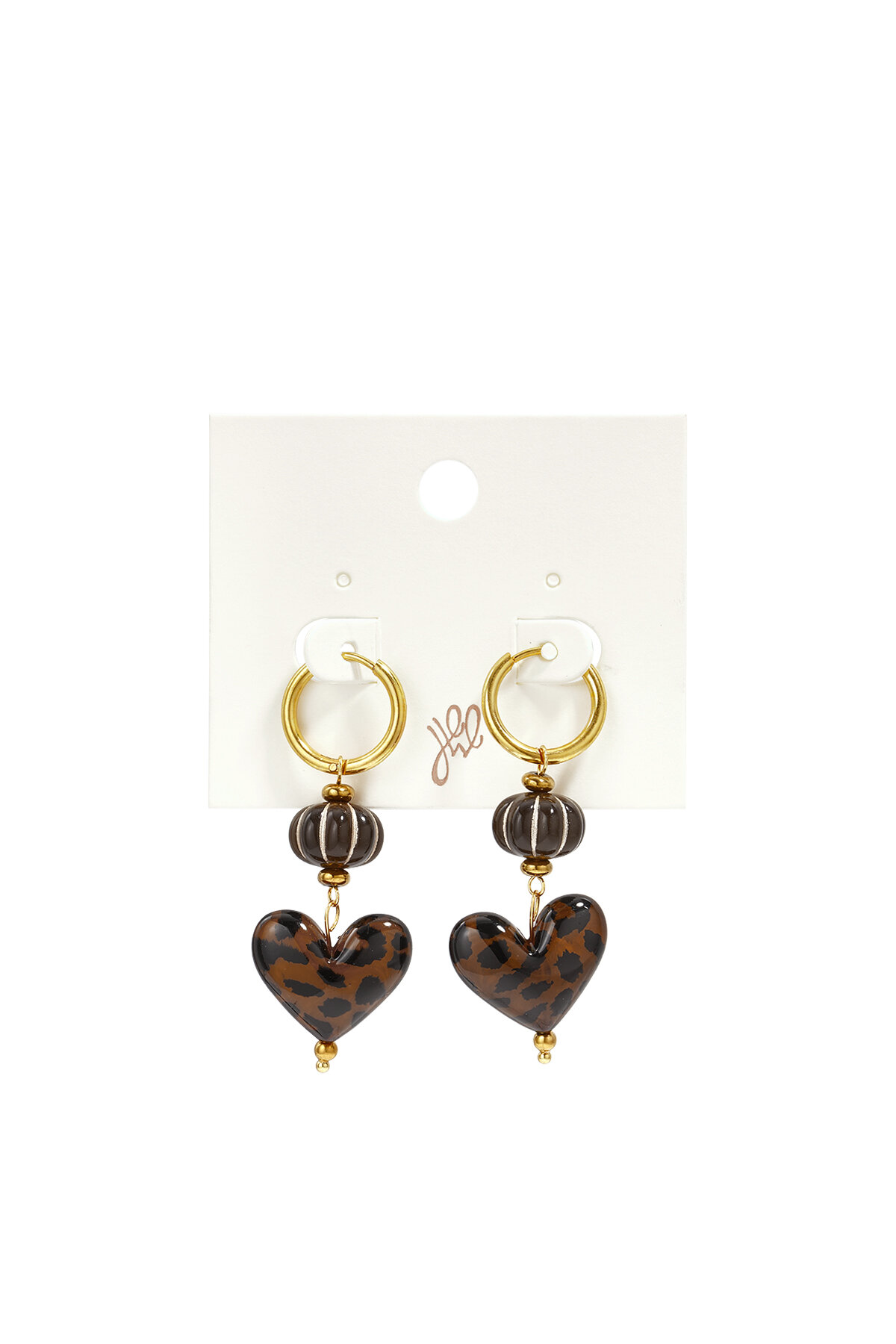 Herzförmige Ohrringe Aus Edelstahlperlen, Schlichte Alltags-Serie, Damenschmuck h5 Bild3