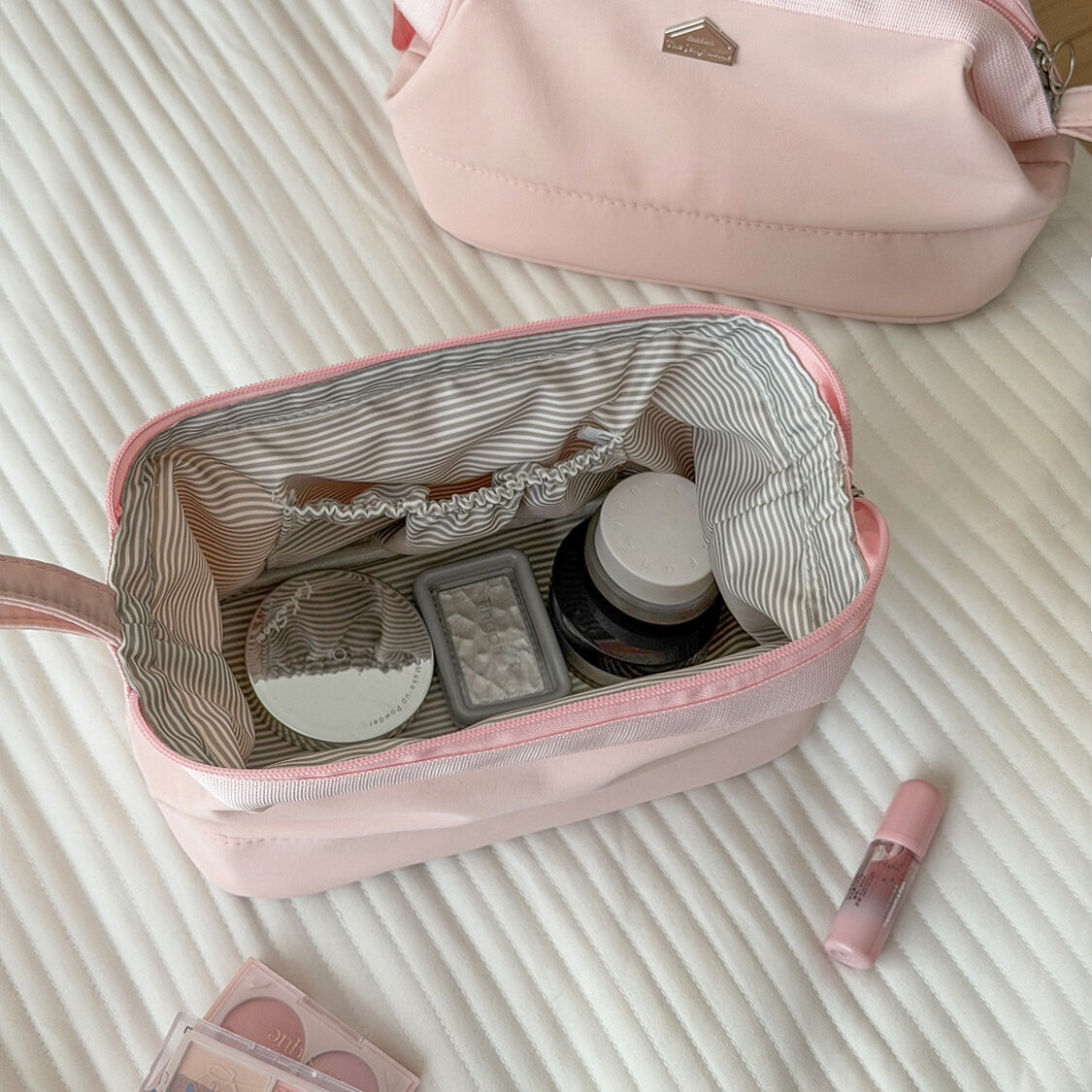Einfache, Einfarbige Kosmetiktaschen Aus Nylon Für Damen Bild4