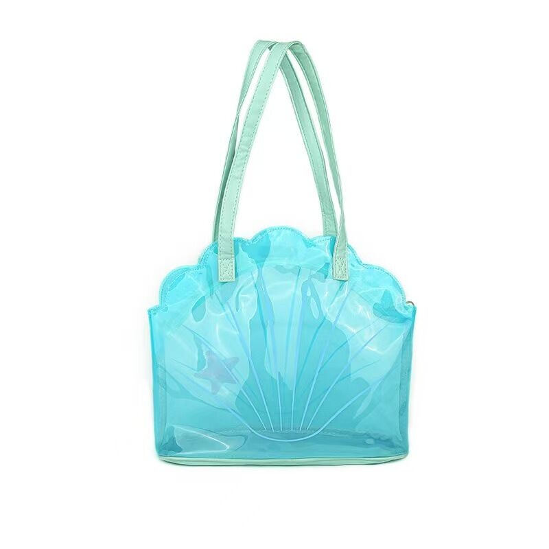 Transparente, Einfarbige Pvc-Schultertaschen Im Urlaubsstil Für Damen Bild3