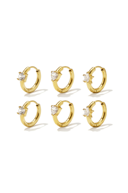 Roestvrijstalen oorbellen setjes Circle Simple Daily Simple serie dames sieraden