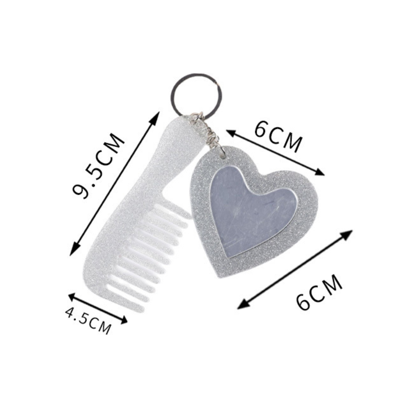 Simple Series Sweet Heart Solid Color Gradient Color Acrylic Keychain Picture4