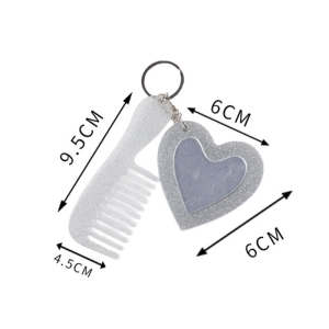 Simple Series Sweet Heart Solid Color Gradient Color Acrylic Keychain h5 Picture4
