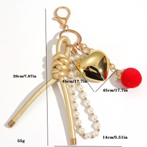 Simple Series Daily Heart Twist Beads Alloy Bag Charms h5 