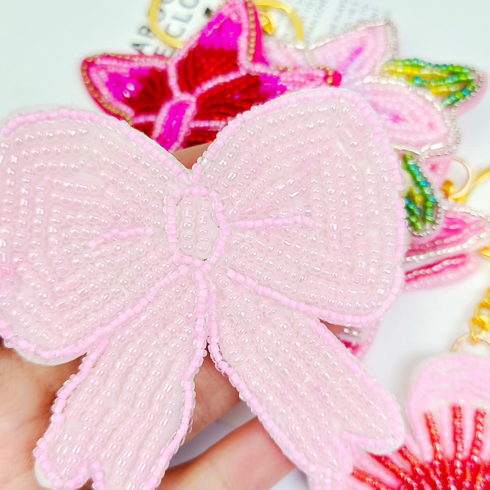 Simple Series Natural Flower Oceanic Style Beads Mixed Color Woven Starfish Seed Bead Keychain Picture4