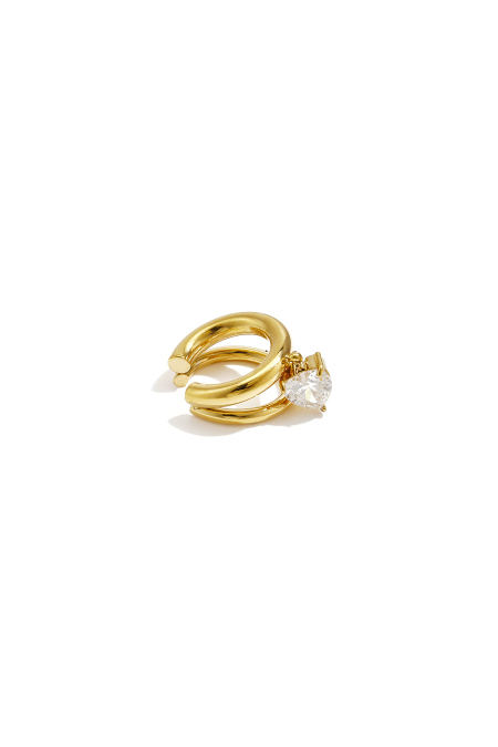 Pendientes de aro de acero inoxidable con forma de corazón, sencillos, de la serie Daily Simple, joyería para mujer.