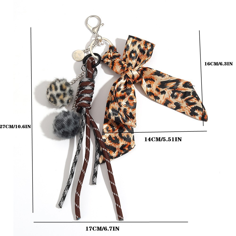 Eenvoudige Serie Casual Tashangers Met Strik, Gedraaide Knoop En Luipaardprint Van Polyester 